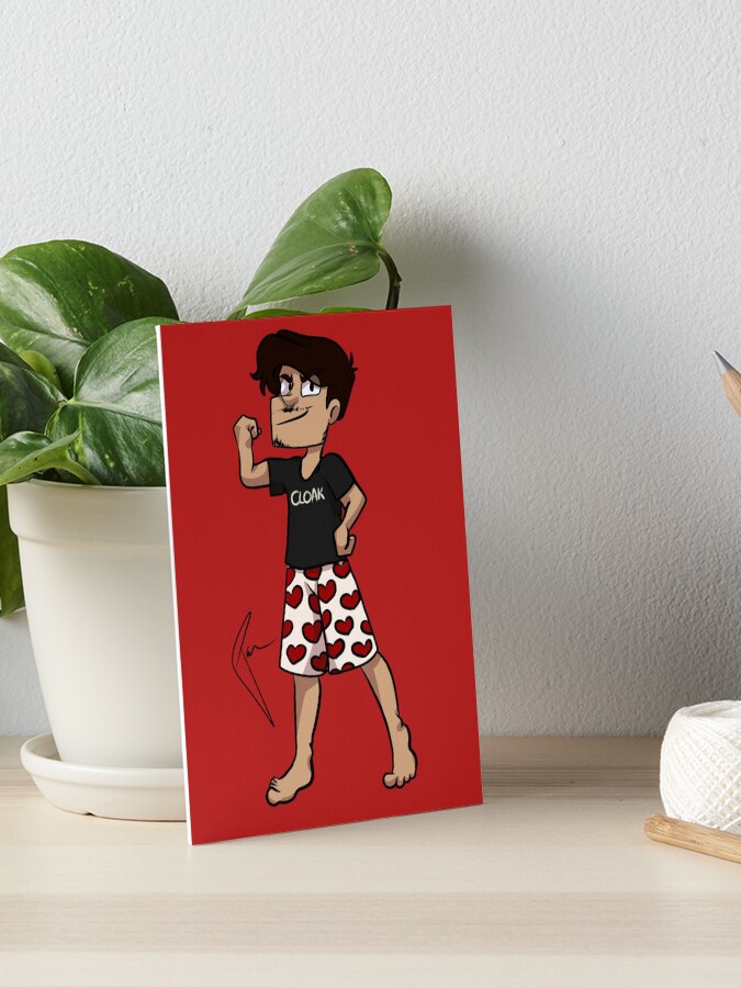 Markiplier No Pants Whatsoever Art Board Print By Girlofchaos9999 Redbubble