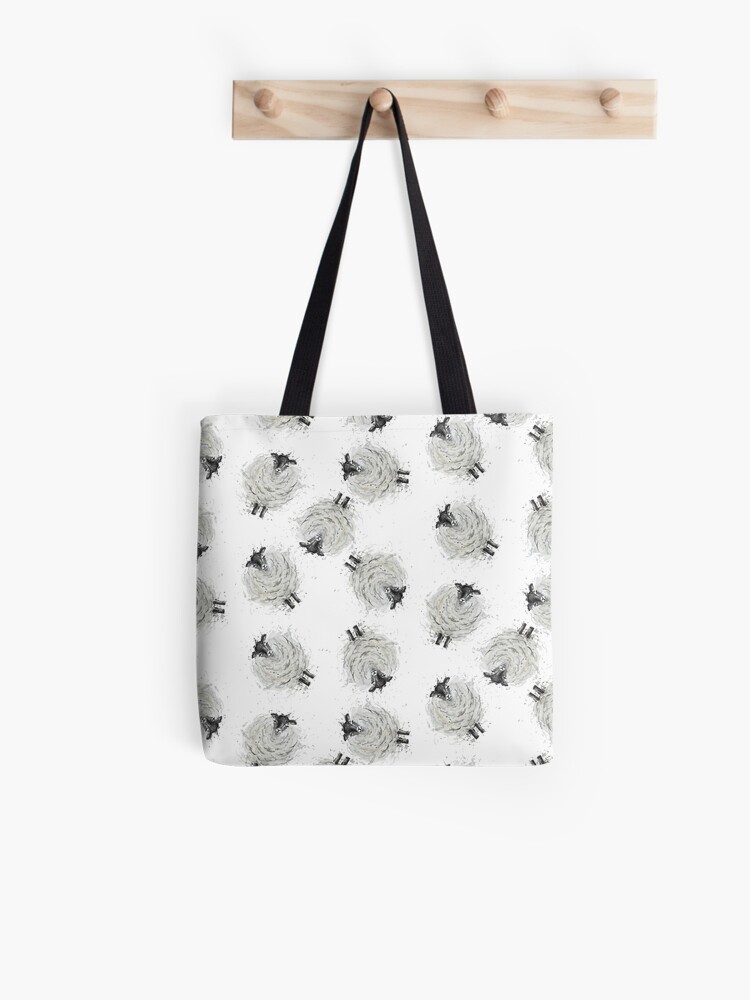 fuzzy lamb tote bag
