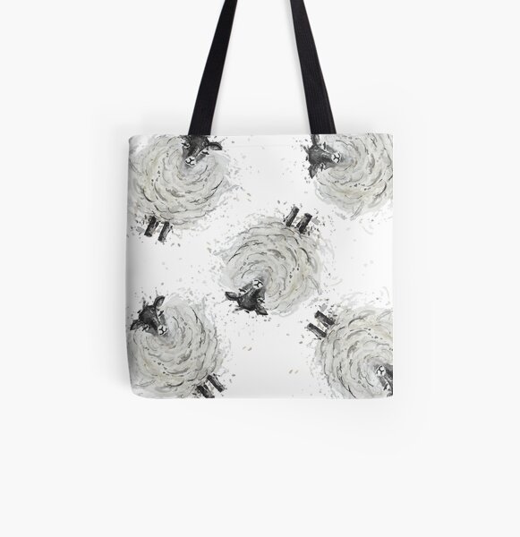 fuzzy lamb tote bag