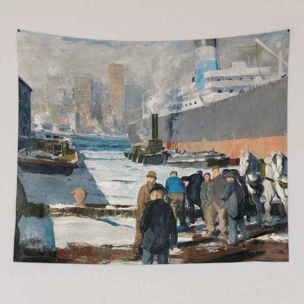 Item preview, George Bellows - Men of the docks (new color edit) designed and sold by DejaVuStudio.