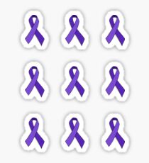 Purple Awareness Ribbon Set Sticker
