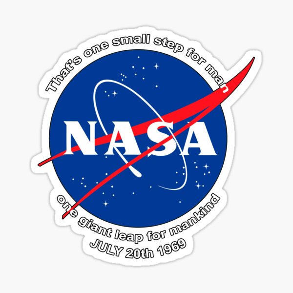 NASA Patch One Small Step Moon Landing Sticker