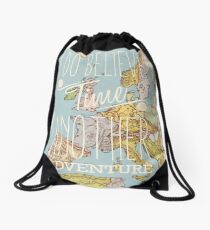 I do believe it's time for another adventure - Europe Drawstring Bag