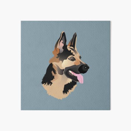 German Shepherd Art Board Print