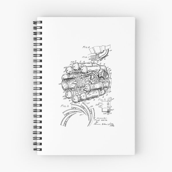 Item preview, Aircraft Propulsion System Vintage Patent Hand Drawing designed and sold by TheYoungDesigns.