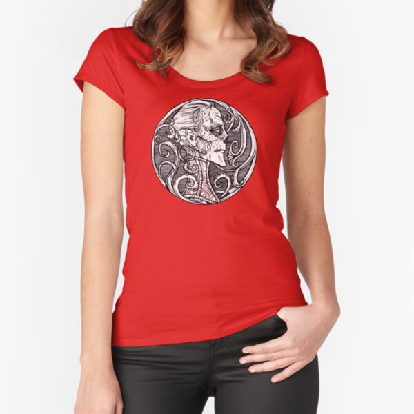 The Red Death - black & white version Fitted Scoop T-Shirt