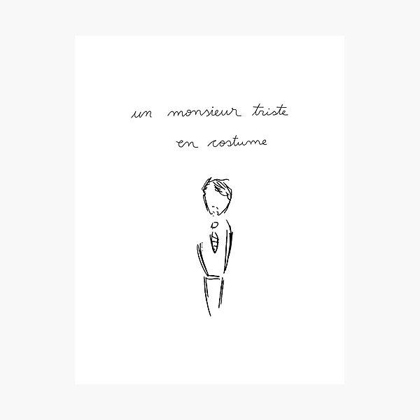 A Sad Man in a Suit - Un Monsieur Triste en Costume - Patriot Tv Show Photographic Print