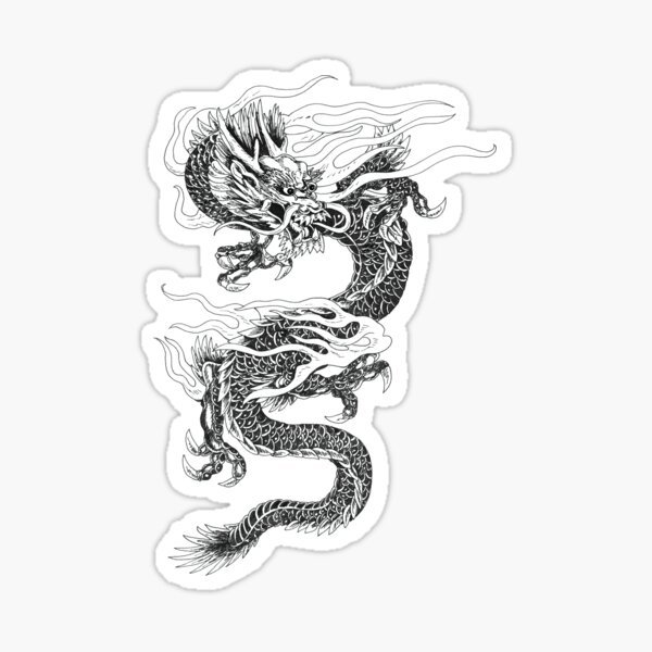 Twisting Dragon Sticker