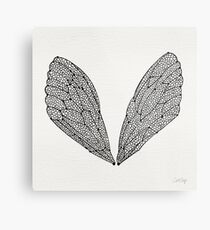 Black Cicada Wings Metal Print