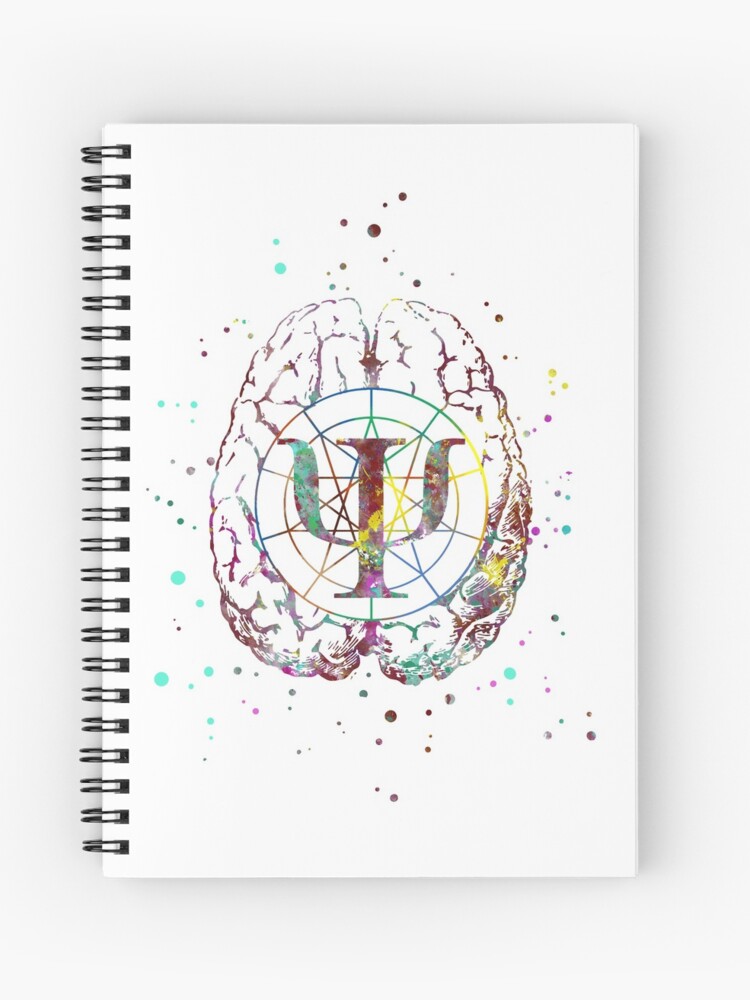 Cuaderno de espiral «Símbolo de psicología y cerebro» de Rosaliartbook |  Redbubble