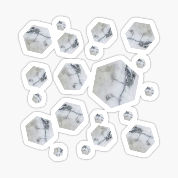 Hexagonal Howlite Sticker