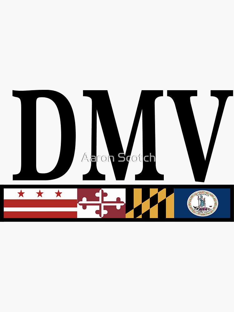 "DMV" Sticker for Sale by ascotch Redbubble