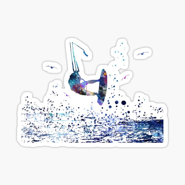 Item preview, Kitesurf, kitesurf aquarelle designed and sold by Rosaliartbook.
