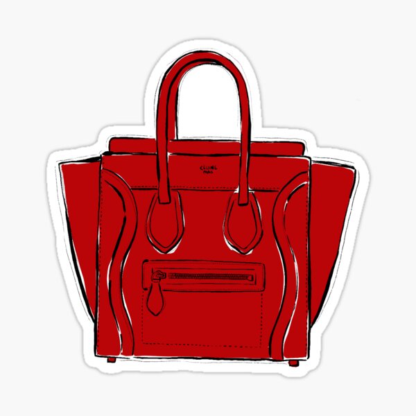 bolso rojo Pegatina