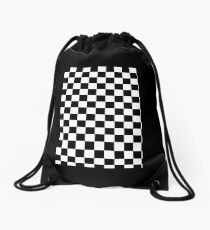 Mod Checkered Two Tone by 'Chillee Wilson' Drawstring Bag