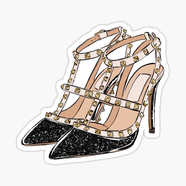 VRS HIGH HEEL Shoes Zebra Stiletto LIFE 2 SHORT METAL CAR DECAL WALL STICKER 