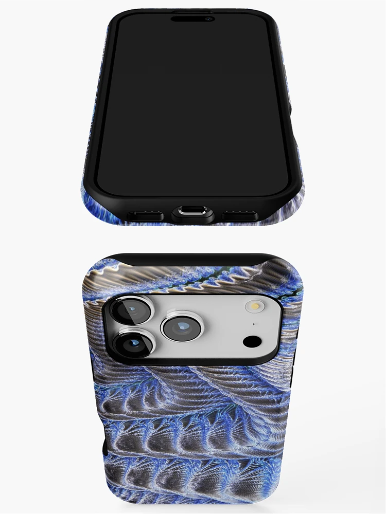 Thumbnail 3 of 4, iPhone Case, Laser Chainmail Waves designed and sold by RJBPhotoDesign.