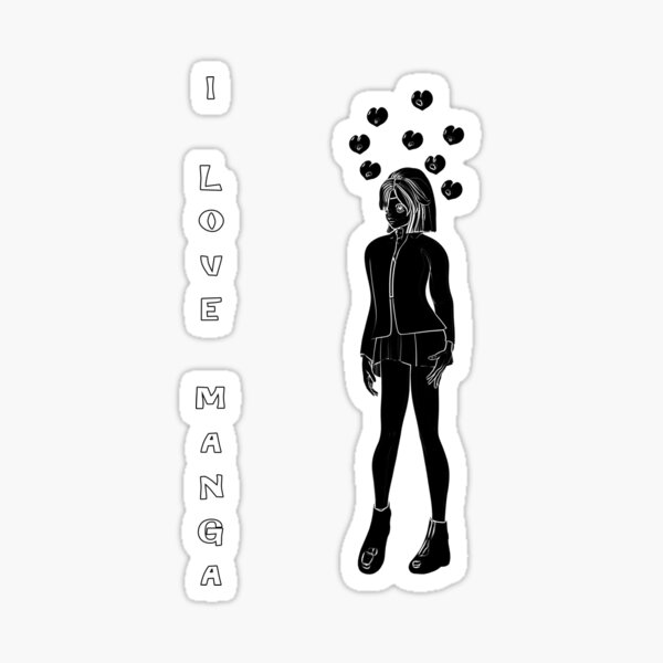 Silhouetten Manga Shirt Sticker
