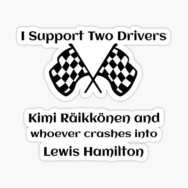 Kimi Raikkonen Wrecks Lewis Hamilton Formula One Sticker