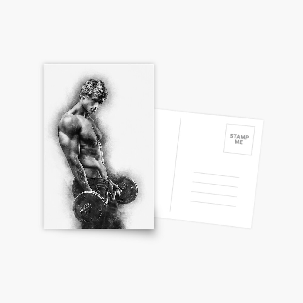 Model Evan Sketch Postcard