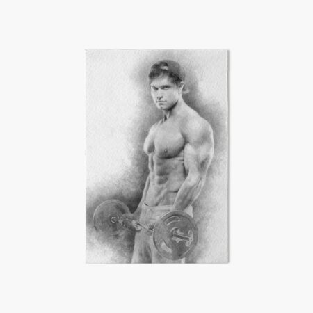 Bodybuilder Dave sketch Art Board Print