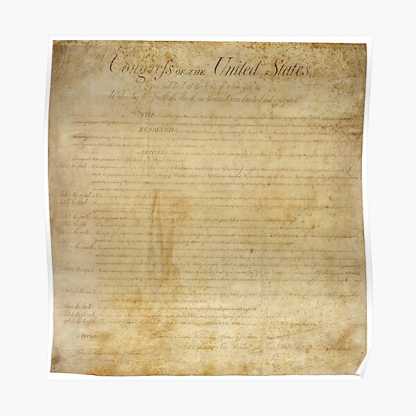 quot Original United States Constitution Bill of Rights December 15 1791 quot Original United States Constitution Bill of Rights December 15 1791