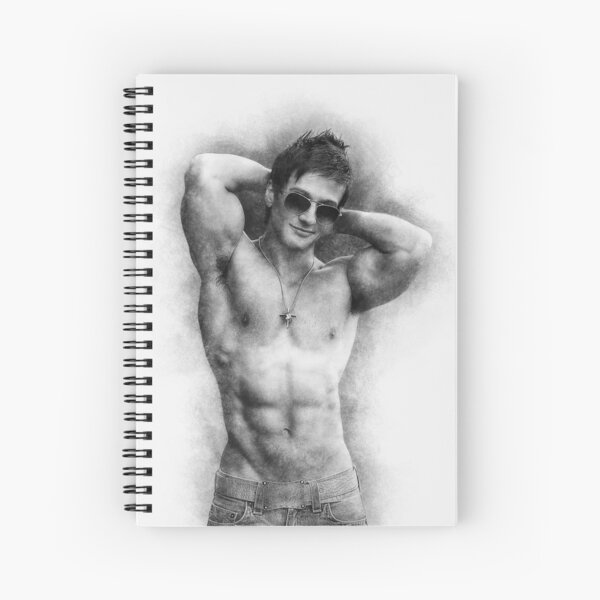 Male model Aiden sketch Spiral Notebook