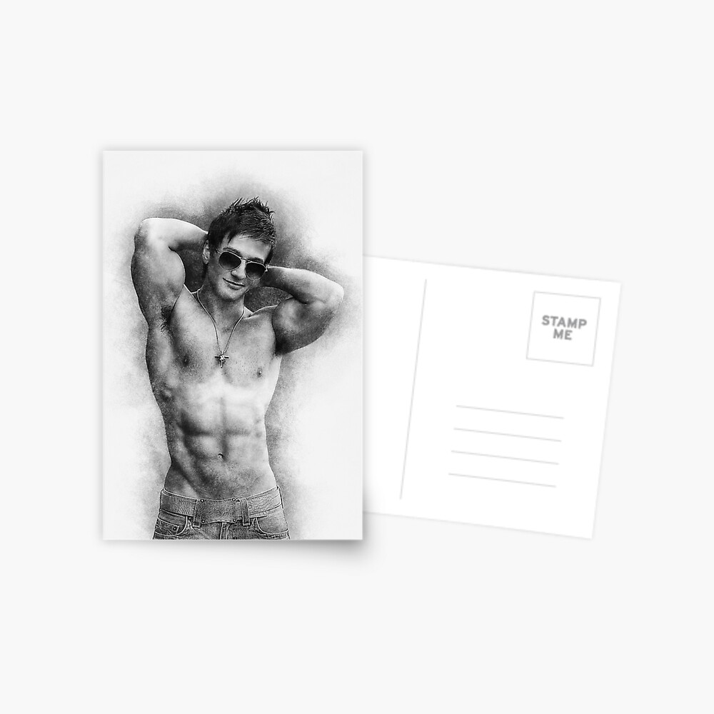 Male model Aiden sketch Postcard