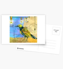 Steampunk Mechanical Bird Postcards