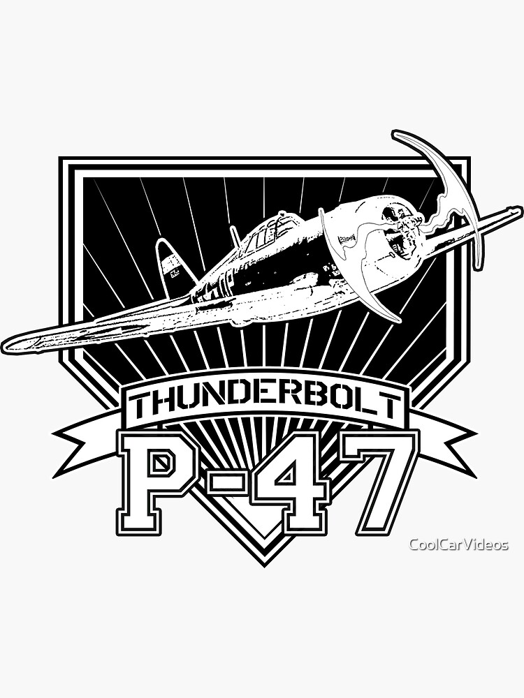 "P47 Thunderbolt" Sticker by CoolCarVideos Redbubble