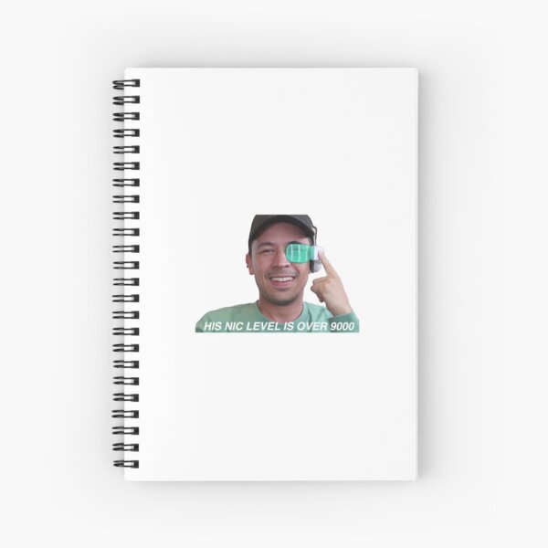 his nic level is over 9000 Spiral Notebook