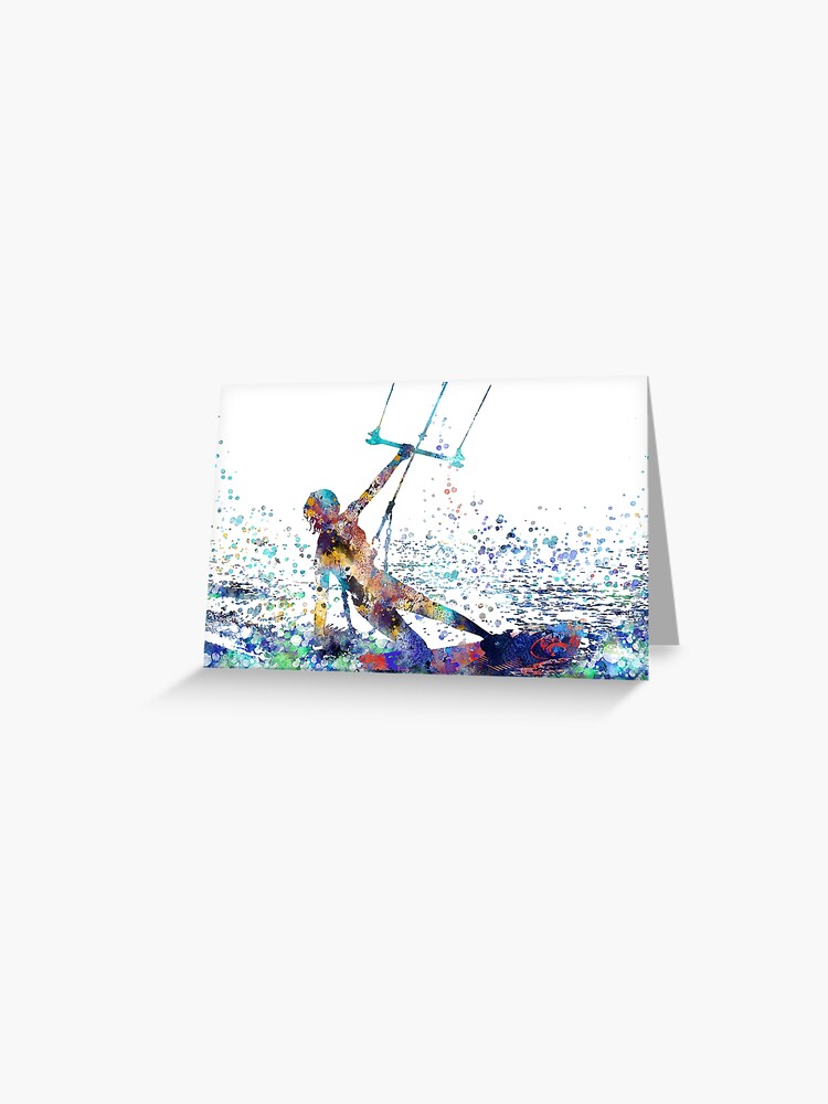 Carte de vœux for Sale avec l'œuvre « Fille de gymnastique, gymnastique  aquarelle » de l'artiste Rosaliartbook