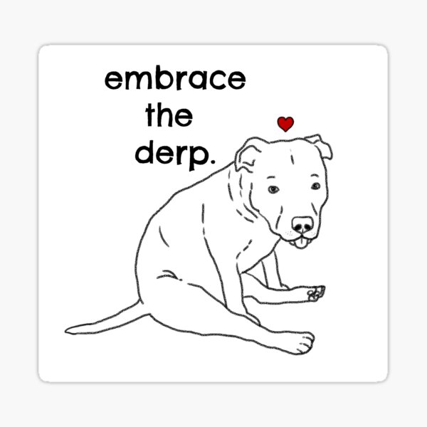 Item preview, Derpy Dog, Derpy Pitbull, Funny Dog, Funny Pitbull designed and sold by Furkid Studio.