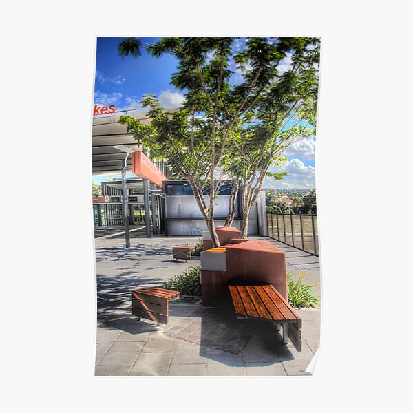 railway station street furniture Poster