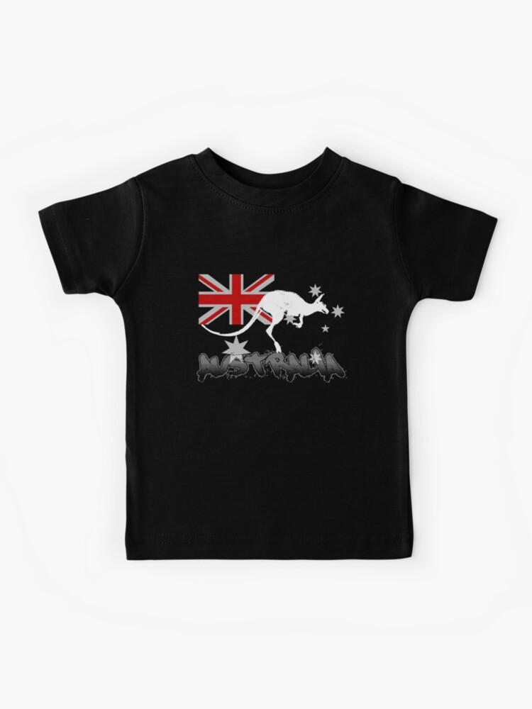 Australian Flag and Kangaroo" Kids T-Shirt by cstronner Redbubble