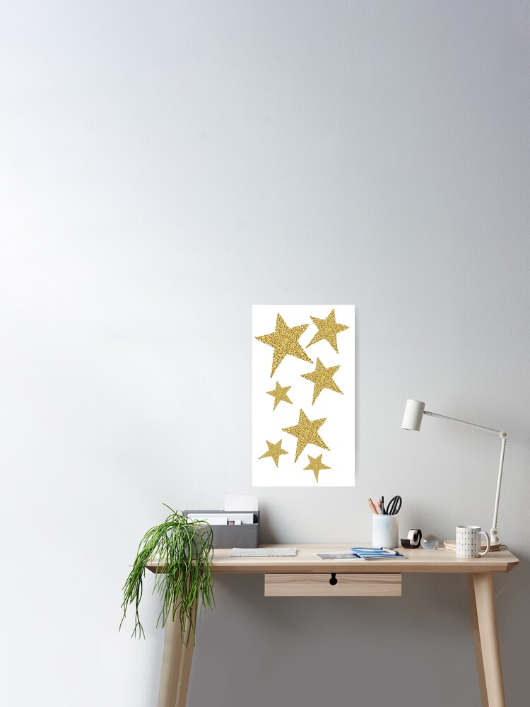 gold glitter stars Sticker for Sale by jaceyerin