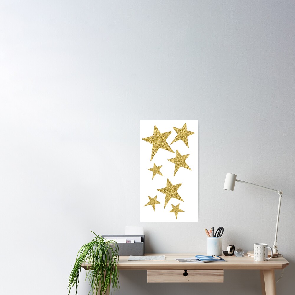 gold glitter stars Magnet for Sale by jaceyerin