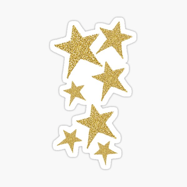 black with gold stars Sticker for Sale by jaceyerin
