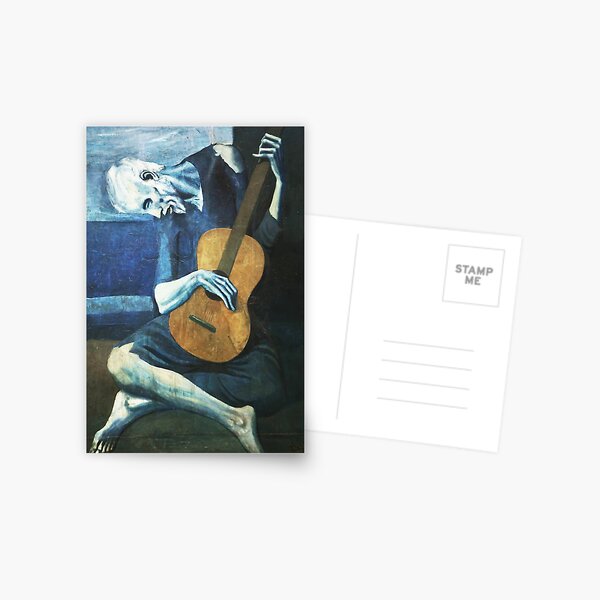 El viejo guitarrista pablo picasso Postal
