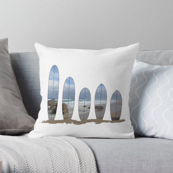 Australian Surfboards 2 Throw Pillow