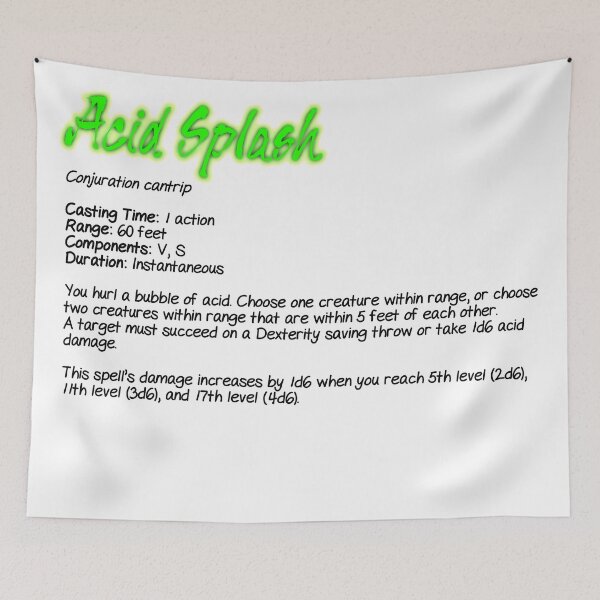 Item preview, Spell: Acid Splash designed and sold by Judge-Hatchet.