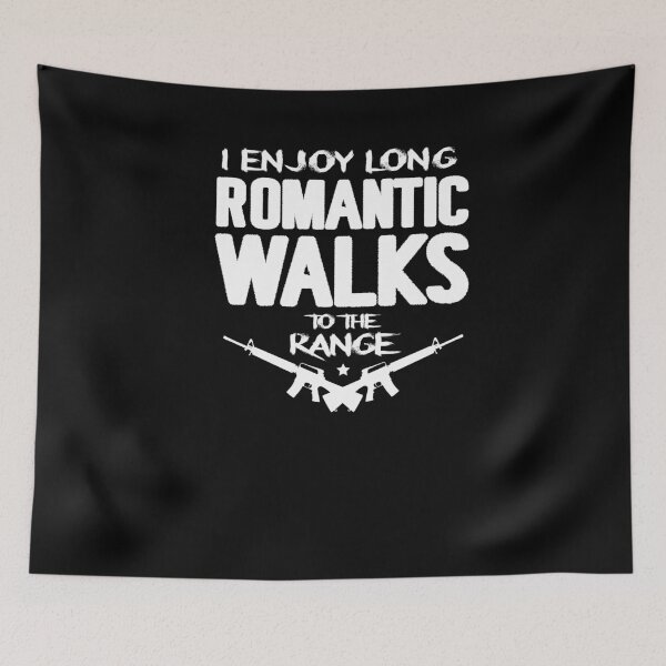Item preview, Funny Gun Lover Pro Second Amendment Rights USA I Enjoy Long Romantic Walks to the Range designed and sold by KNUXX Shop.