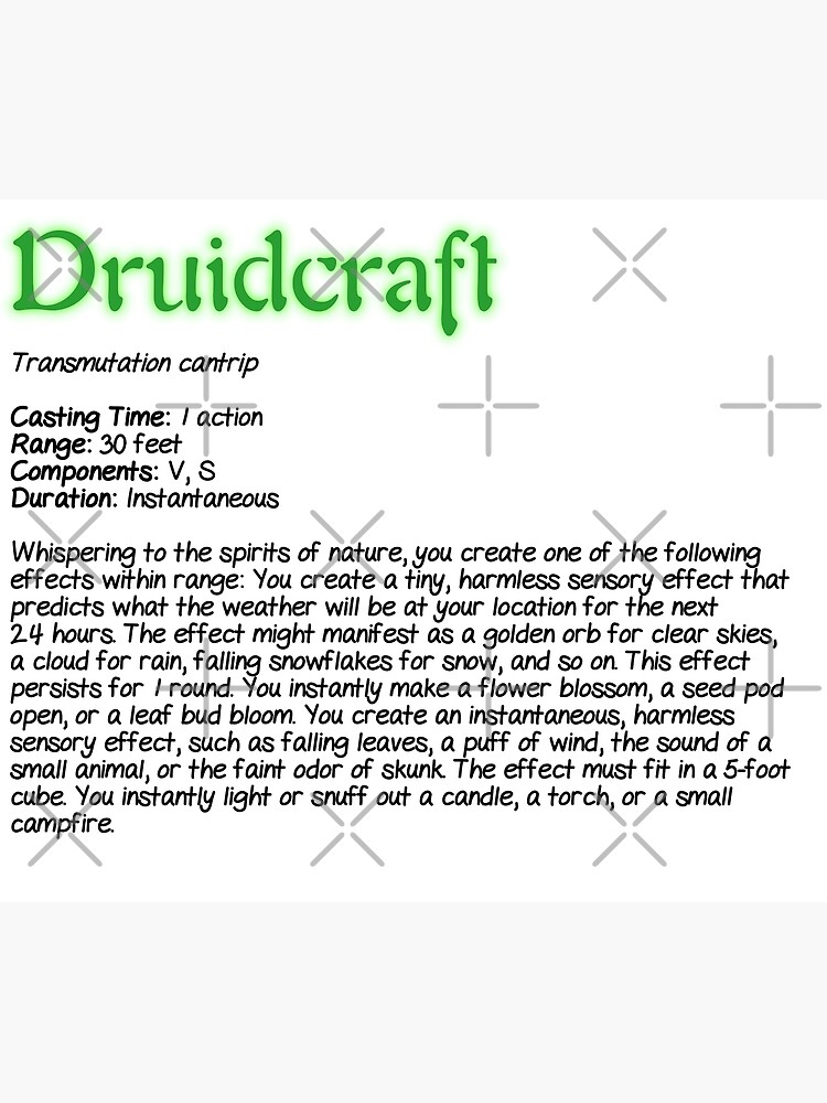 Title: Spell: Druidcraft
