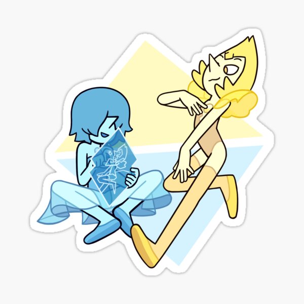 Yellow & Blue Pearl Sticker