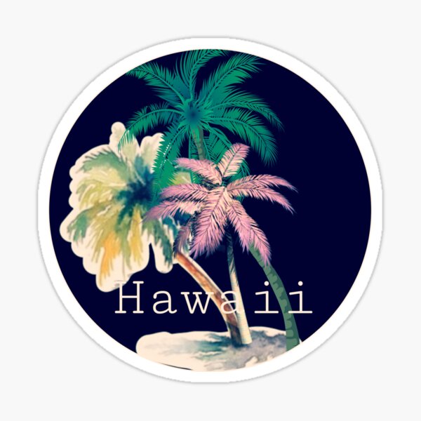 Hawaii palm trees Sticker