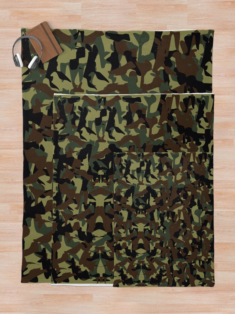 "Camo Camo Camo" Throw Blanket for Sale by HouseOfHansard Redbubble