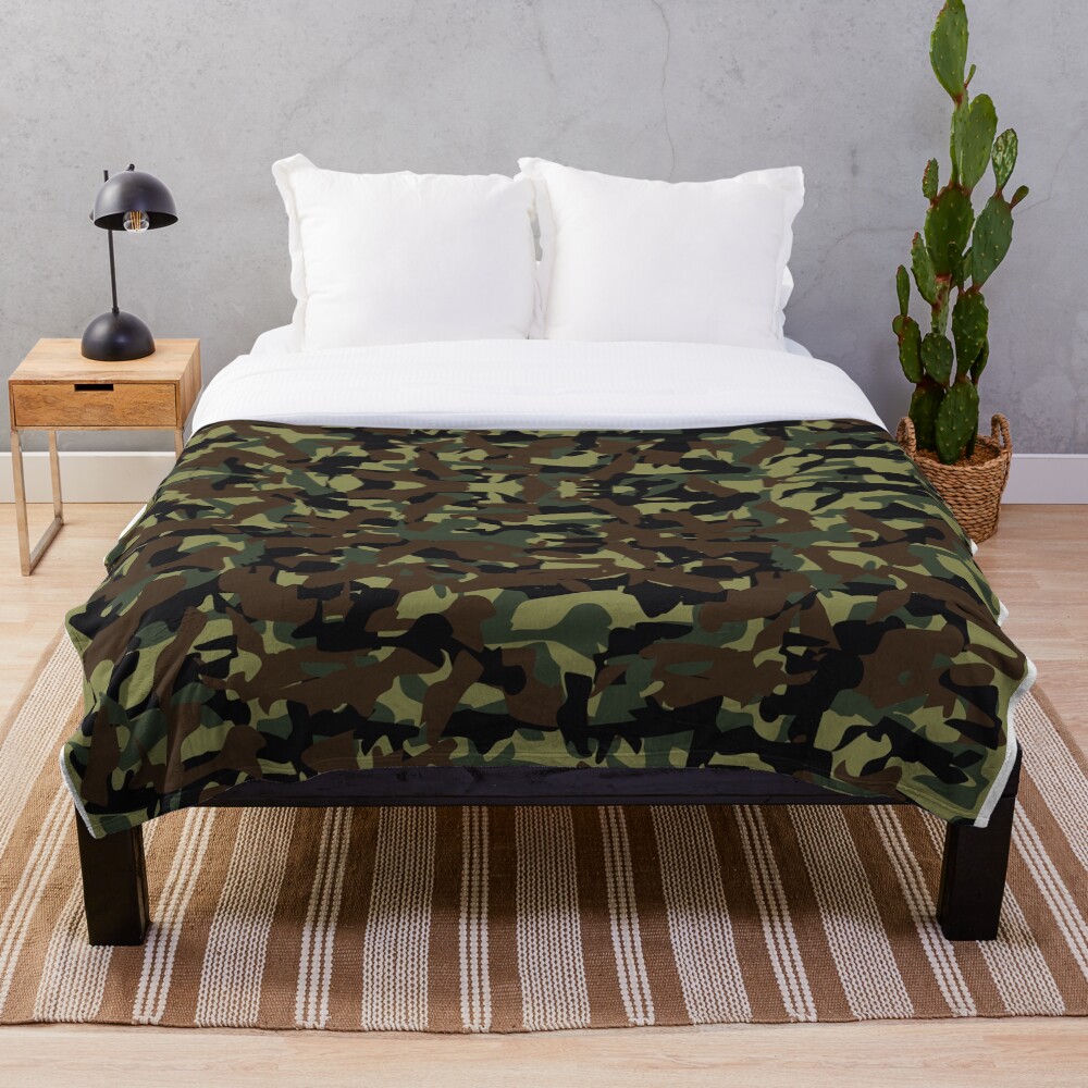 "Camo Camo Camo" Throw Blanket for Sale by HouseOfHansard Redbubble