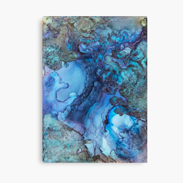Floral Abstract Colorful Alcohol Ink Art Original Art Print Fluid Art Print Yoga Zen Various Sizes and Finishes Lily Pond