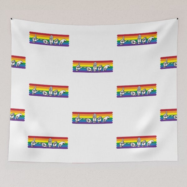 Item preview, ASL LGBTQ Rainbow designed and sold by ASLstyles.