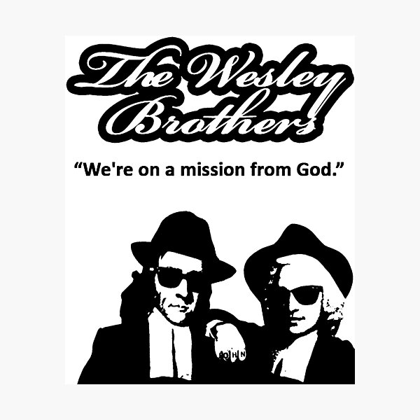 Item preview, Wesley Brothers in Black designed and sold by METHODISTUNTIED.